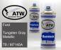 Preview: Ford, Tungsten Gray Metallic, T8 / M7145A: 400ml Sprühdose + 400ml Klarlack - Set, von ATW Autoteile West.